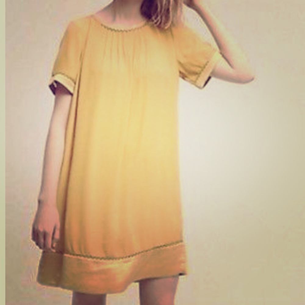 Anthropology Maeve Mustard tent dress